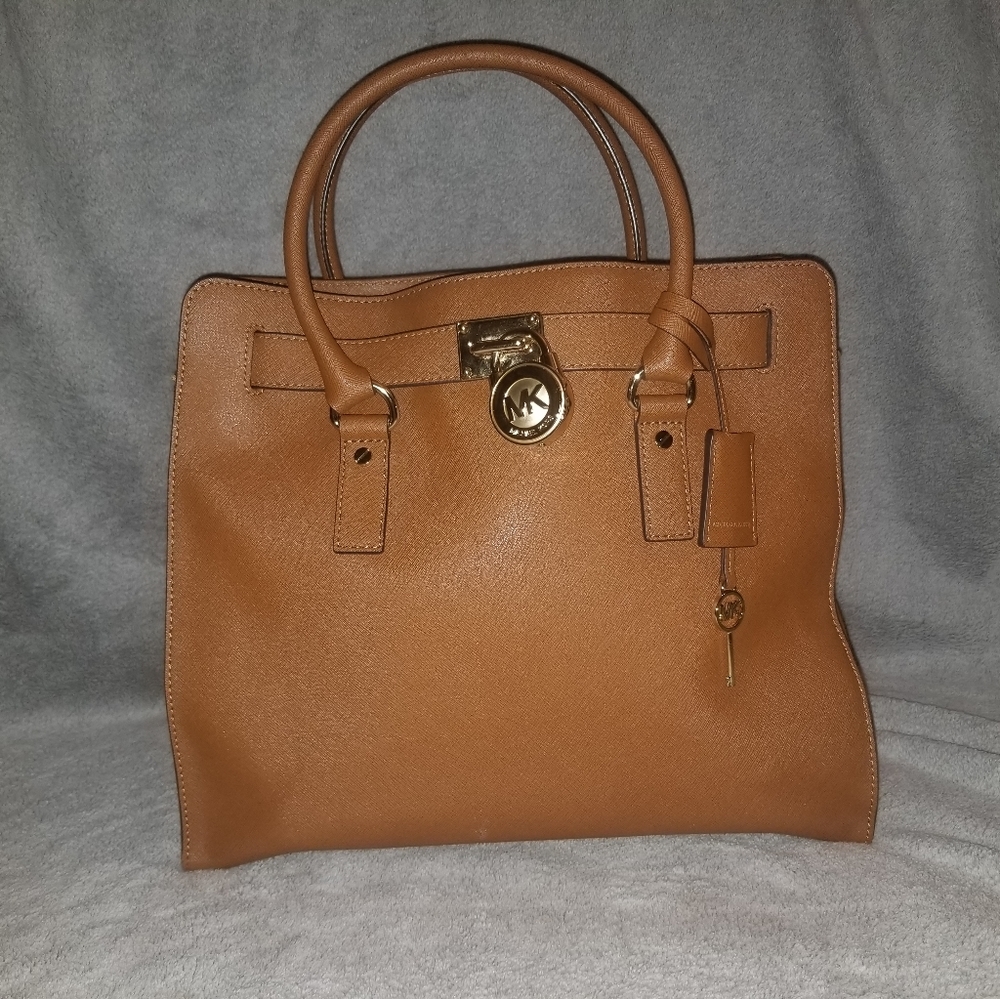Michael Kors Hamilton Saffiano Leather Satchel - Picture 8 of 12